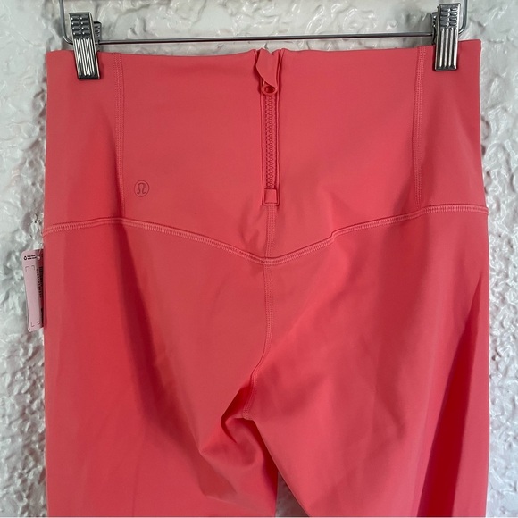 NWT Lululemon Back-Zip High-Rise Paddle Tight Leggings 28" Sz 10 Raspberry Cream - Picture 5 of 8